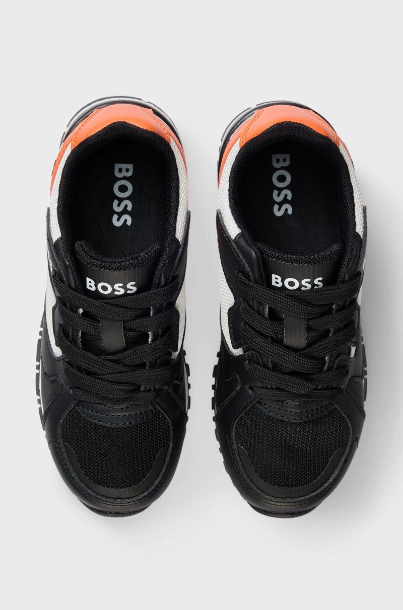Hugo Boss Deportivas Para Niños En Piel Sintética Y Malla