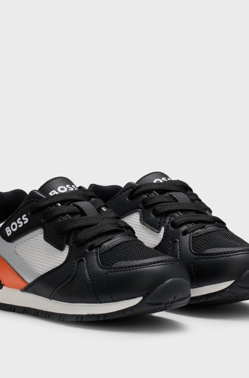 Hugo Boss Deportivas Para Niños En Piel Sintética Y Malla