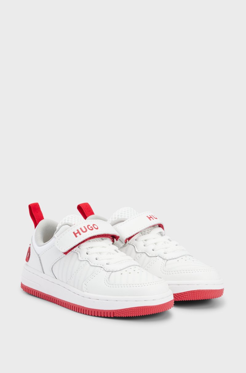 Hugo Boss Deportivas Para Niños En Piel Sintética Y Malla Con Tira De La Marca