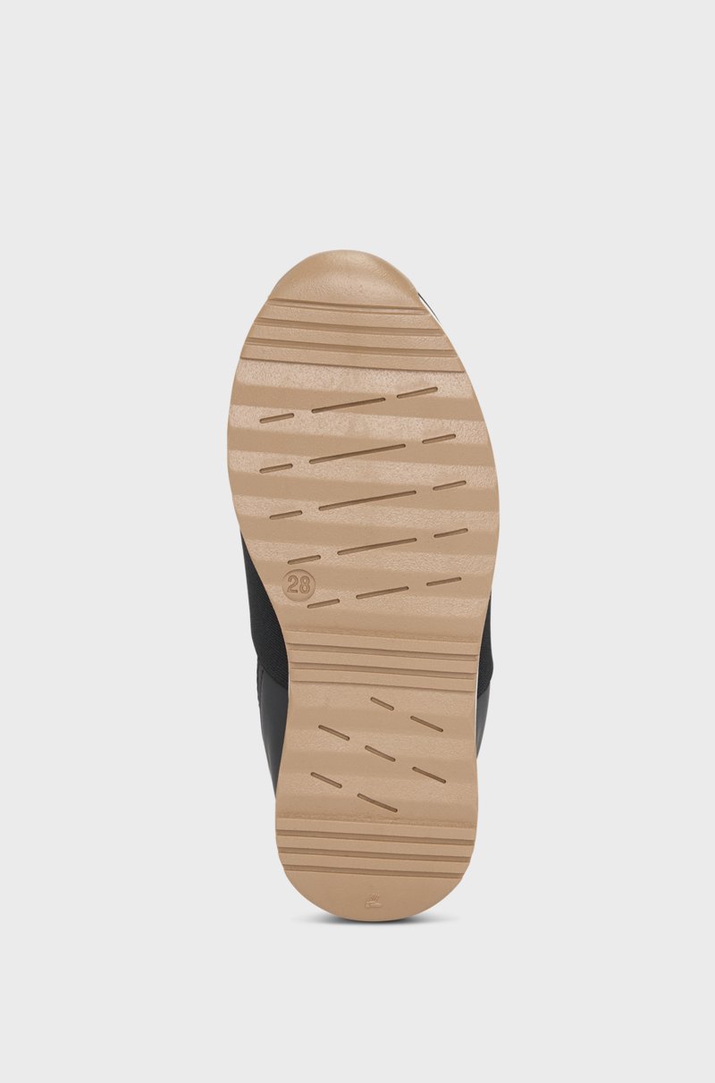 Hugo Boss Deportivas Para Niños En Piel Y Malla Con Logo En La Correa Elástica