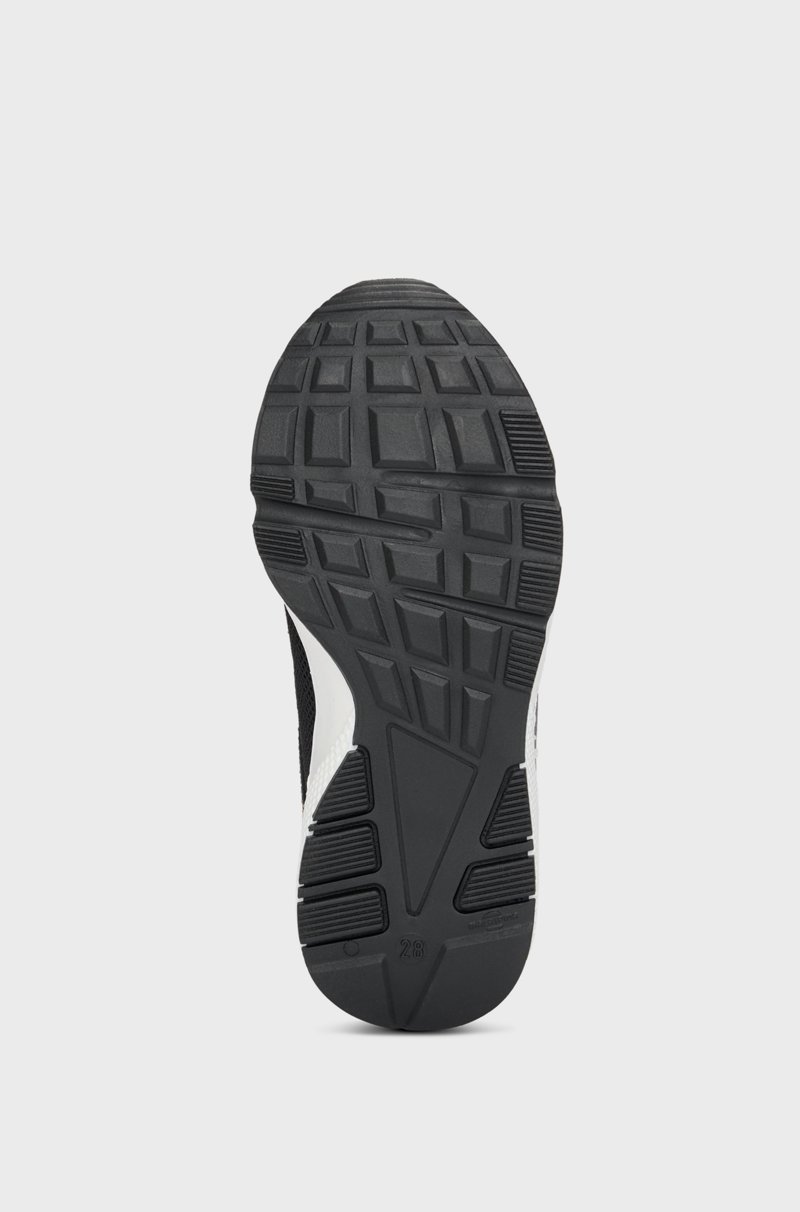 Hugo Boss Deportivas Para Niños En Piel Y Malla Con Logo Estampado