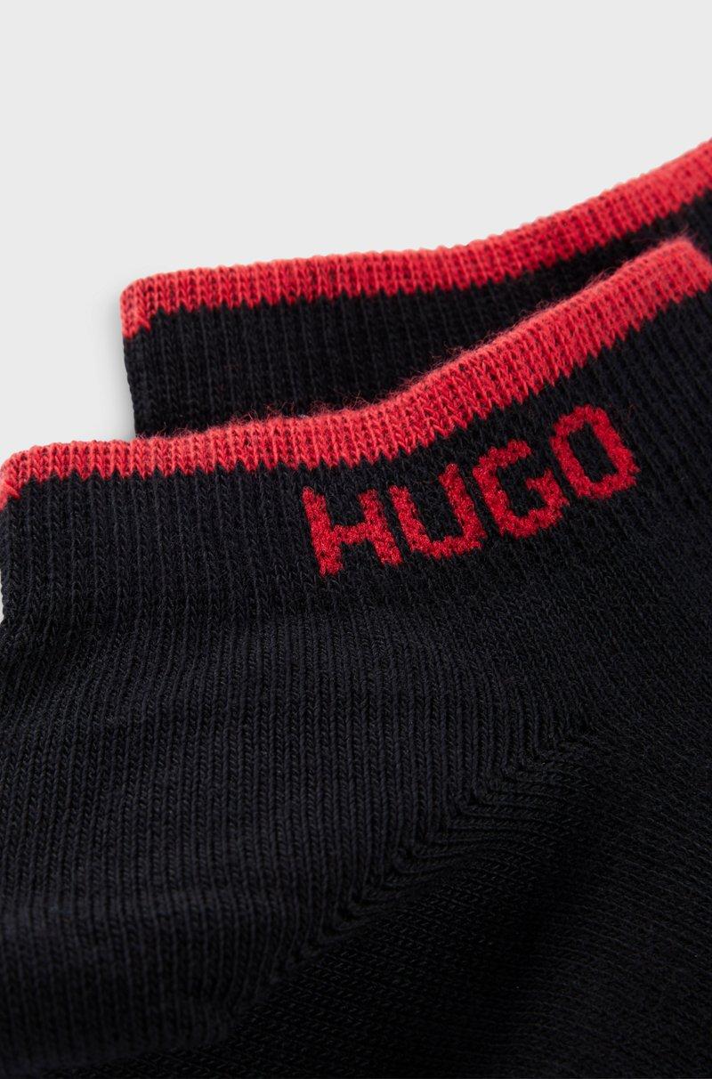 Hugo Boss Dos Pares De Calcetines Tobilleros En Mezcla De Algodón Con Logos