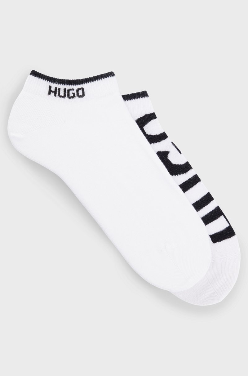 Hugo Boss Dos pares de calcetines tobilleros en mezcla de algodón con logos