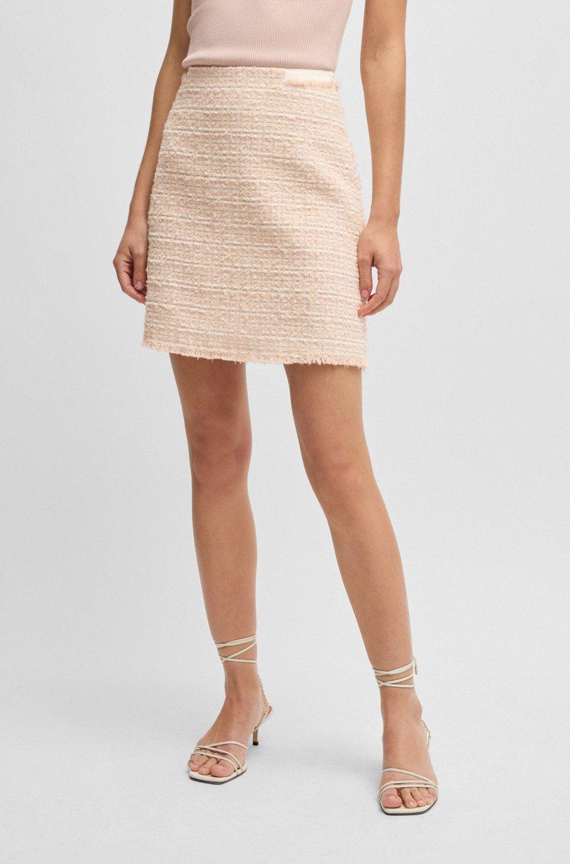 Hugo Boss Falda de tweed con cintura de algodón elástico