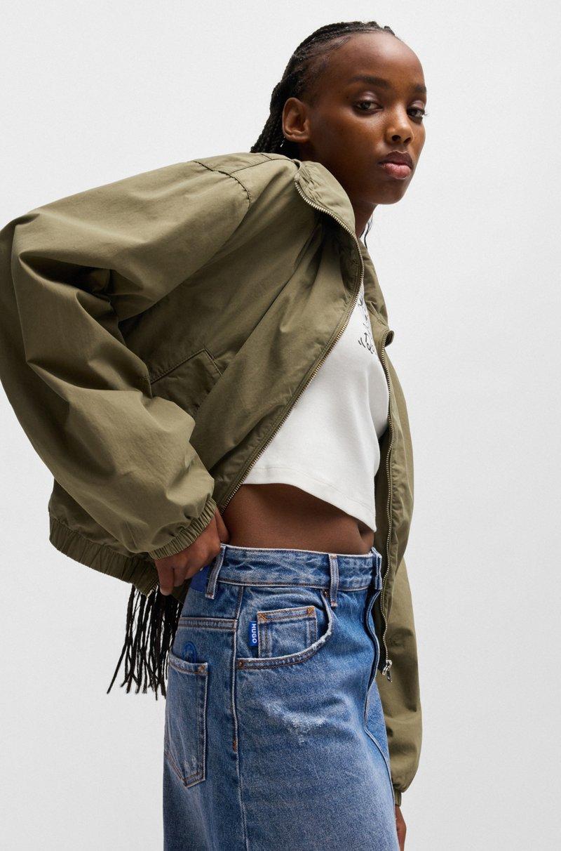 Hugo Boss Falda Midi De Denim Con Abertura Delantera