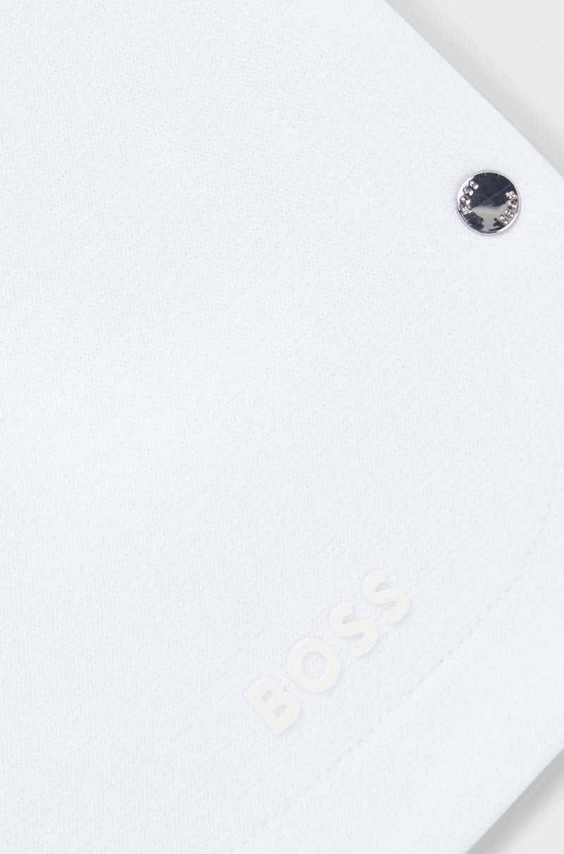 Hugo Boss Falda Para Niñas En Algodón Con Logos Grabados En Los Botones Automáticos