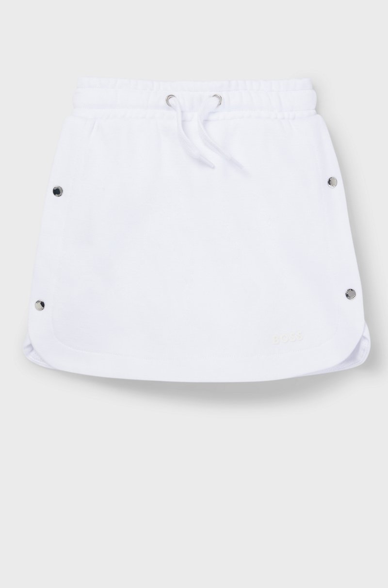 Hugo Boss Falda para niñas en algodón con logos grabados en los botones automáticos