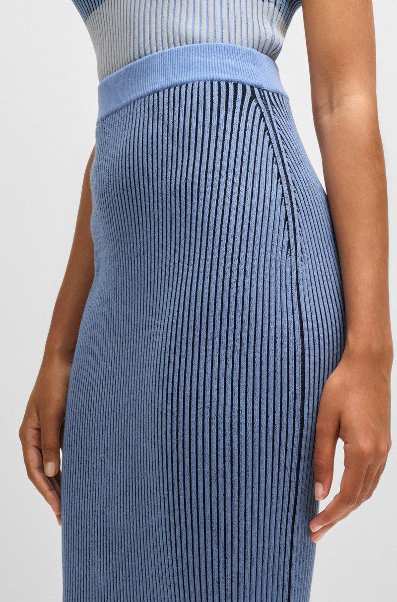 Hugo Boss Falda Tubo De Punto Con Canalé En Dos Tonos