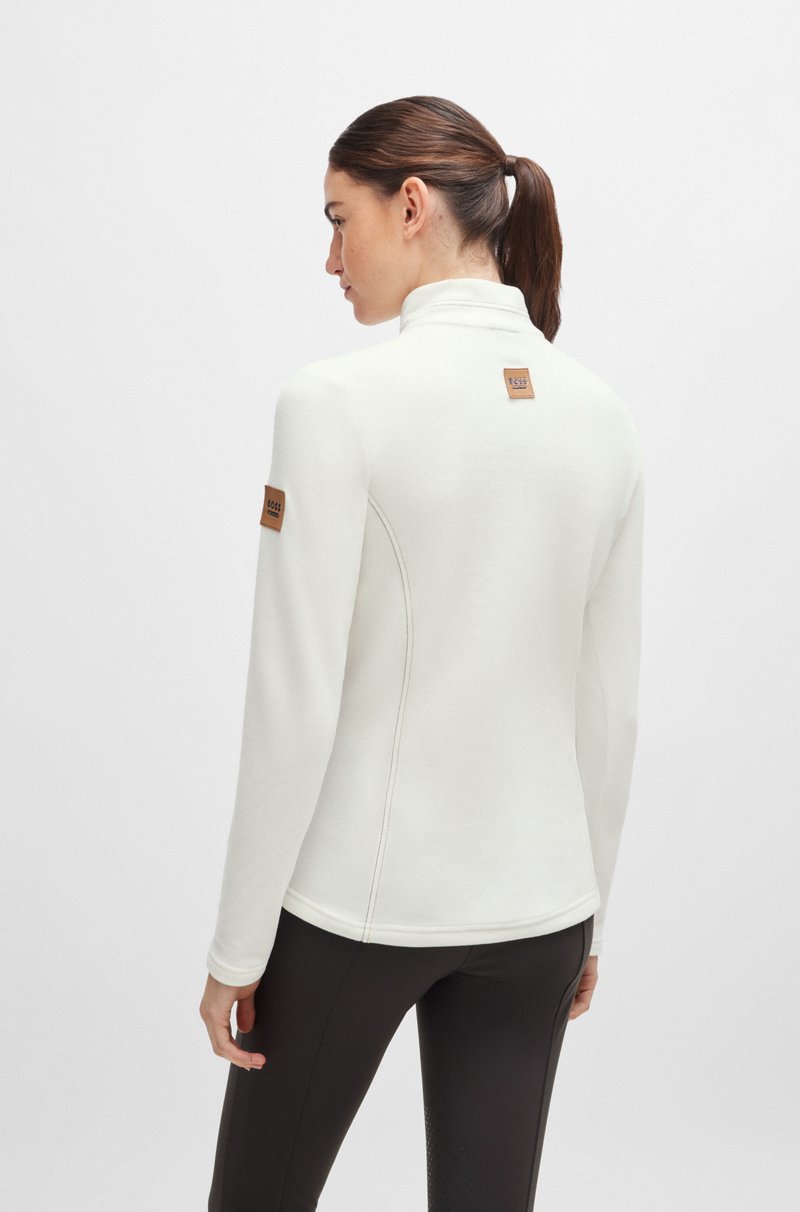 Hugo Boss Forro Polar De Equitación Con Cuello Con Cremallera Confeccionado En Tejido Ultraligero