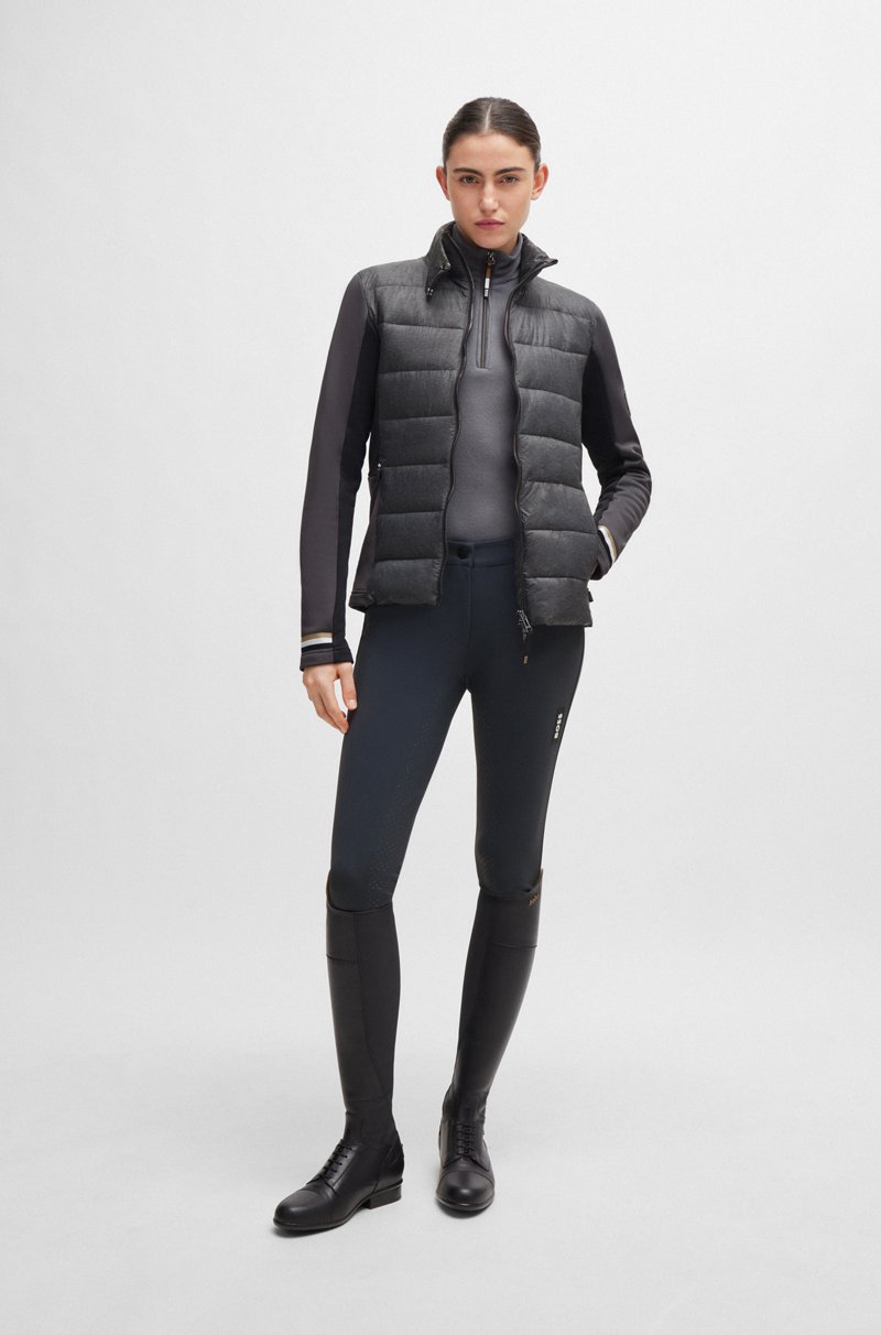 Hugo Boss Forro Polar De Equitación Con Cuello Con Cremallera Confeccionado En Tejido Ultraligero