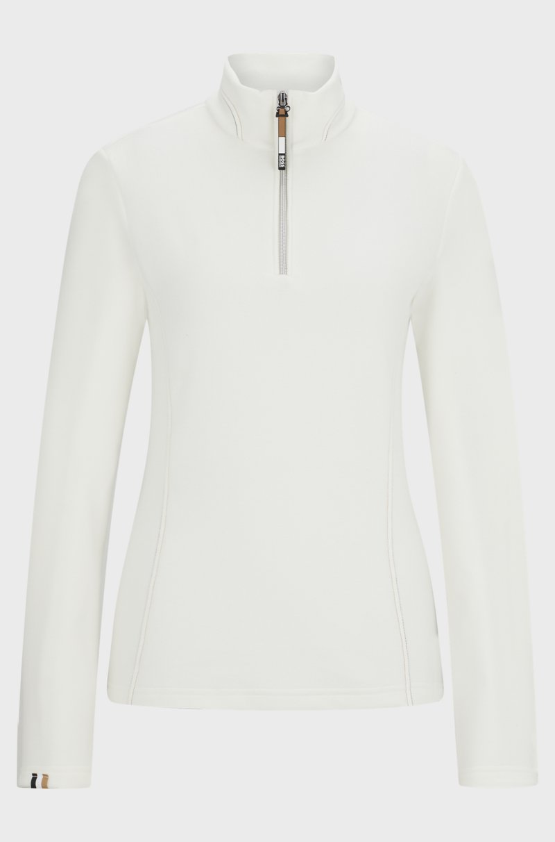 Hugo Boss Forro Polar De Equitación Con Cuello Con Cremallera Confeccionado En Tejido Ultraligero