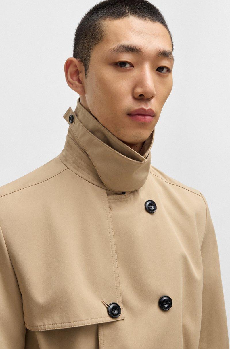 Hugo Boss Gabardina Repelente Al Agua Con Cinturón Con Hebilla