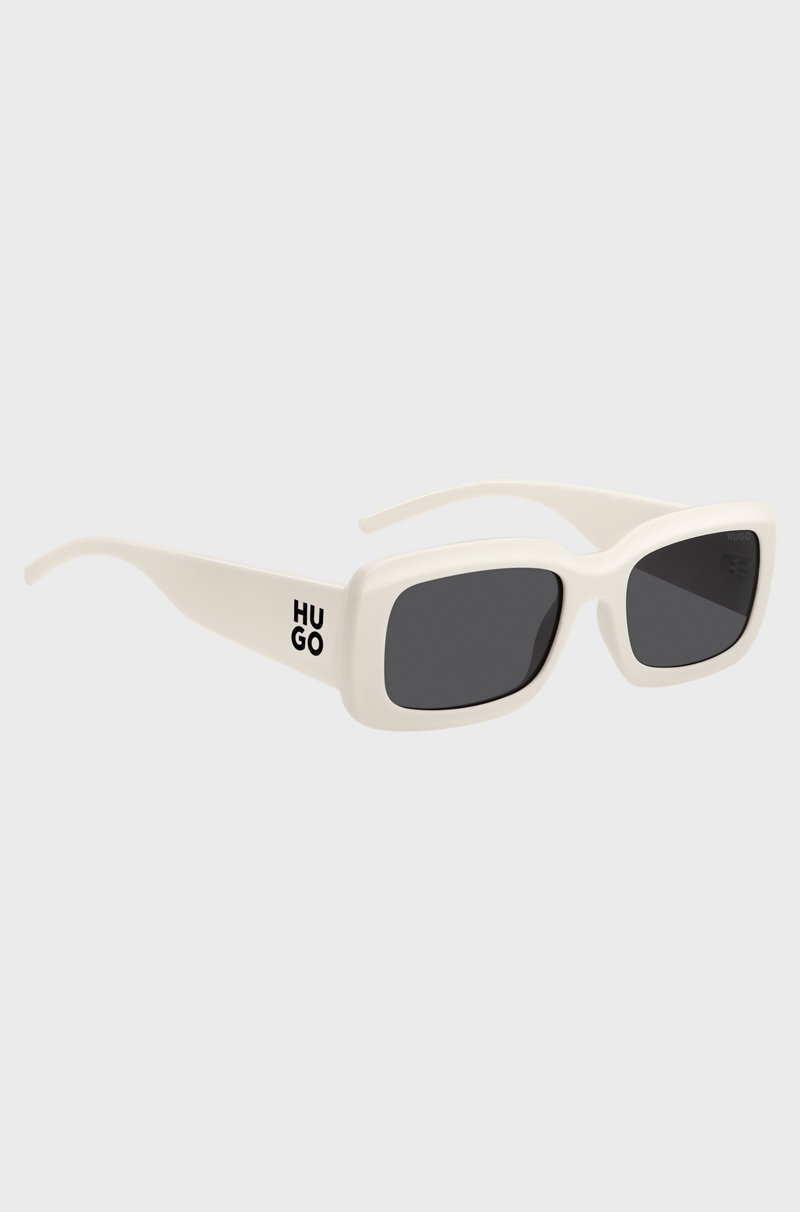 Hugo Boss Gafas De Sol Blancas Con Logo Apilado En Las Patillas