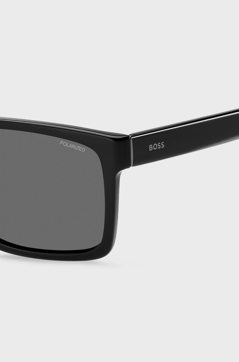 Hugo Boss Gafas De Sol Con Logo Grabado En Acetato Negro