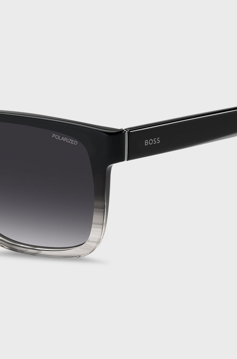 Hugo Boss Gafas De Sol Con Logo Grabado En Acetato Negro Degradado