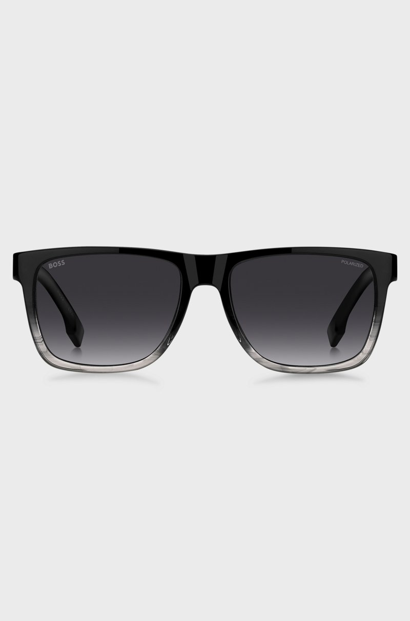 Hugo Boss Gafas De Sol Con Logo Grabado En Acetato Negro Degradado