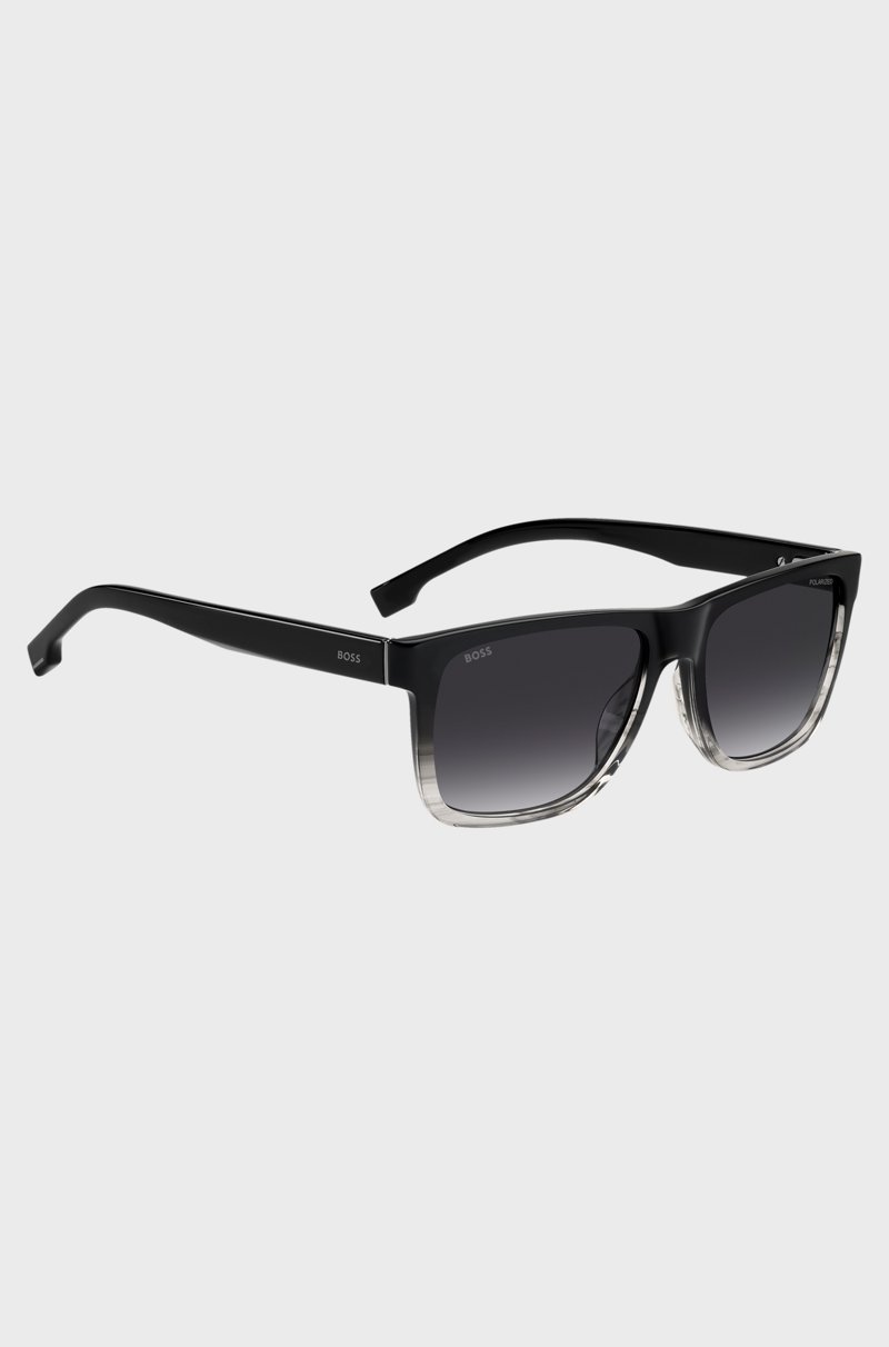 Hugo Boss Gafas De Sol Con Logo Grabado En Acetato Negro Degradado