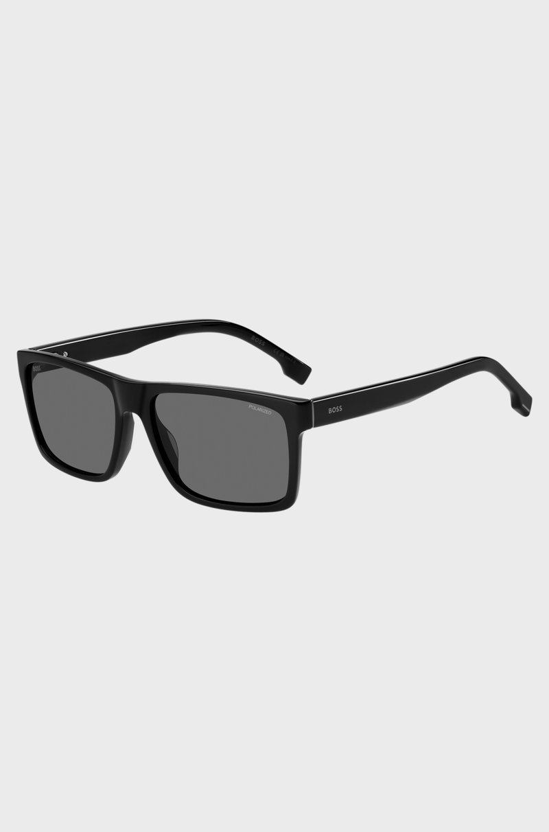 Hugo Boss Gafas de sol con logo grabado en acetato negro