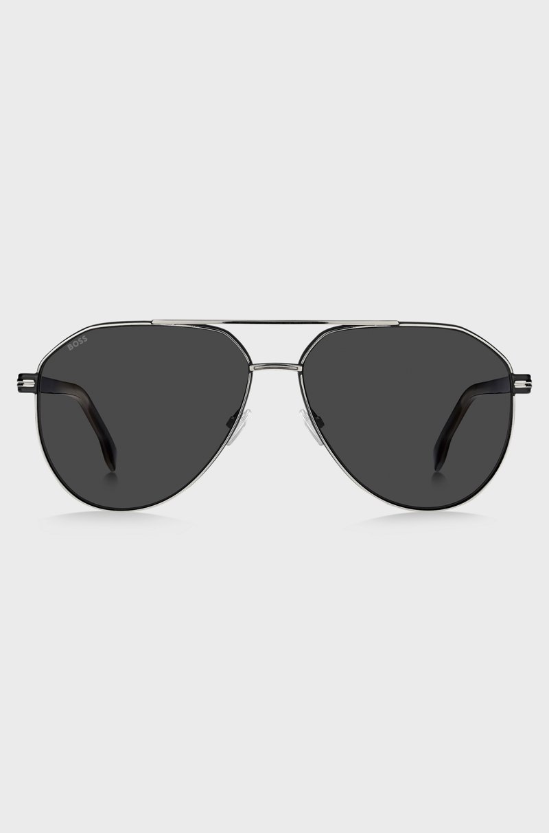 Hugo Boss Gafas De Sol De Acero Con Patillas De Acetato En Degradado
