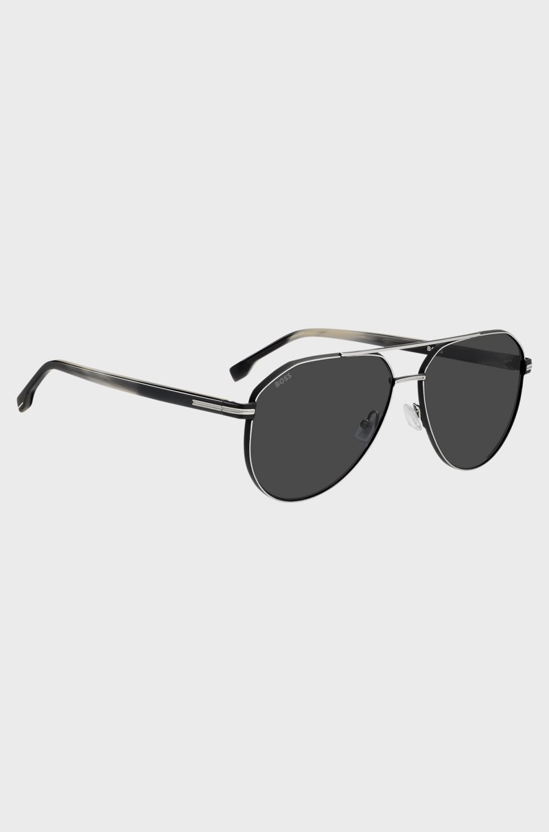 Hugo Boss Gafas De Sol De Acero Con Patillas De Acetato En Degradado