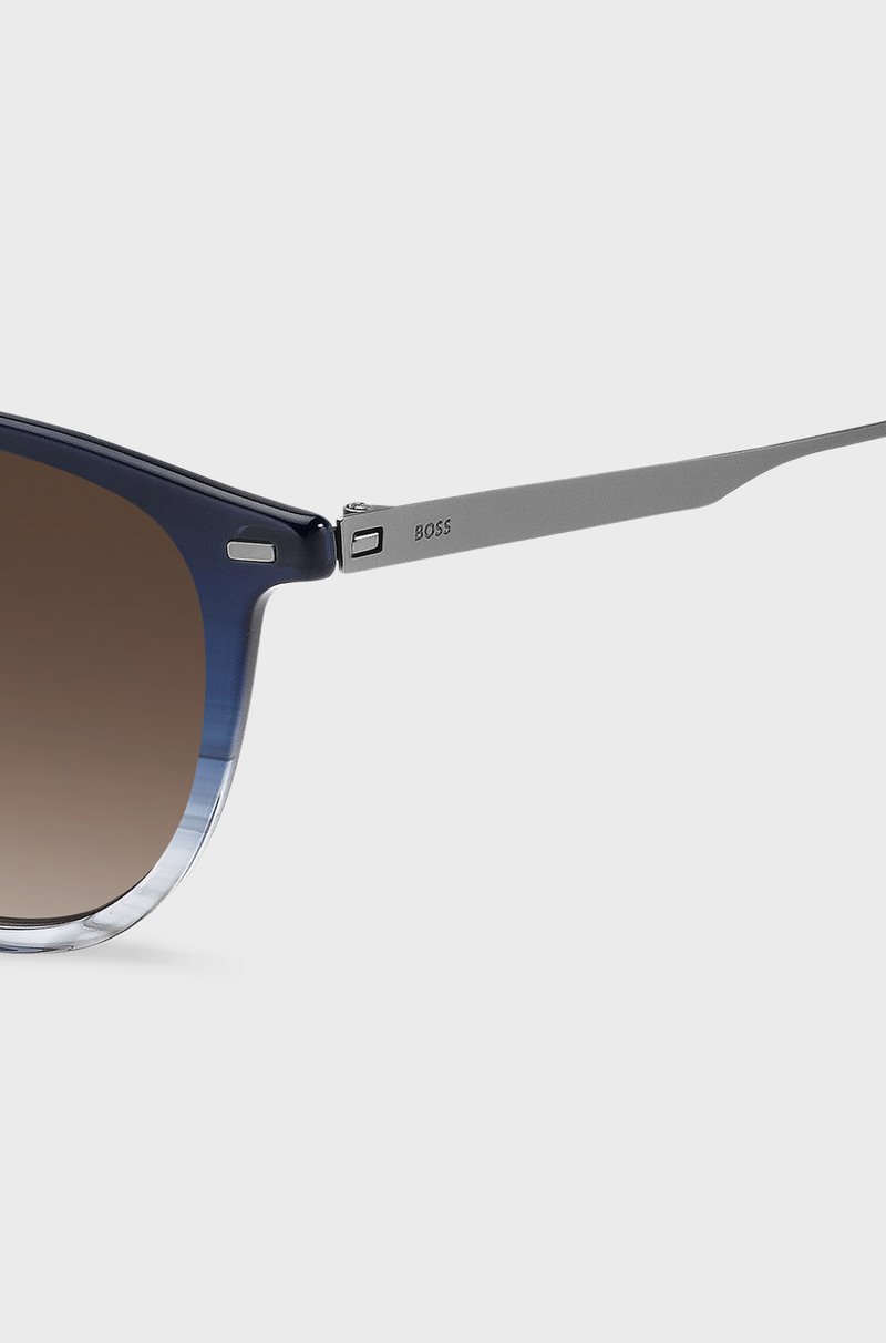 Hugo Boss Gafas De Sol De Acetato Azul Con Efecto Degradado