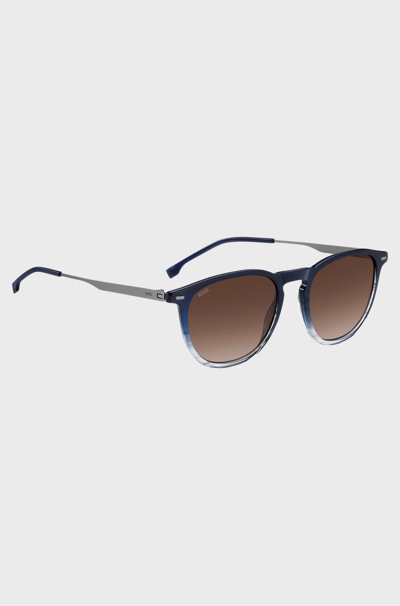 Hugo Boss Gafas De Sol De Acetato Azul Con Efecto Degradado