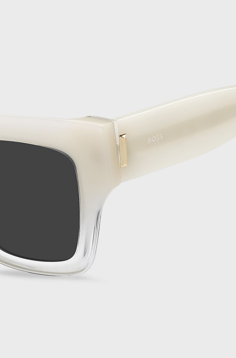 Hugo Boss Gafas De Sol De Acetato En Tono Opalino Con Herrajes De La Marca