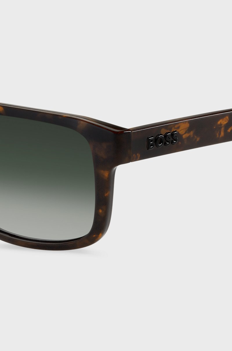 Hugo Boss Gafas De Sol De Acetato Estampado Con Puente Doble Y Logo 3D