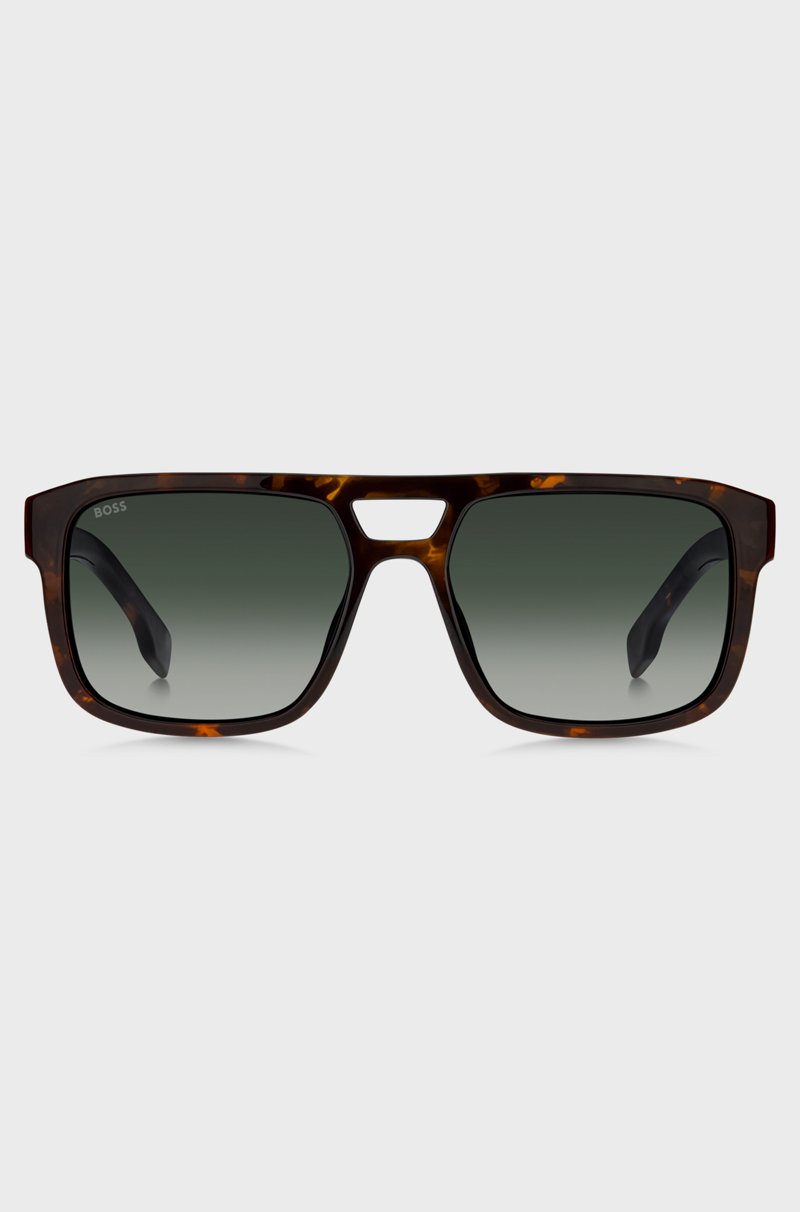 Hugo Boss Gafas De Sol De Acetato Estampado Con Puente Doble Y Logo 3D