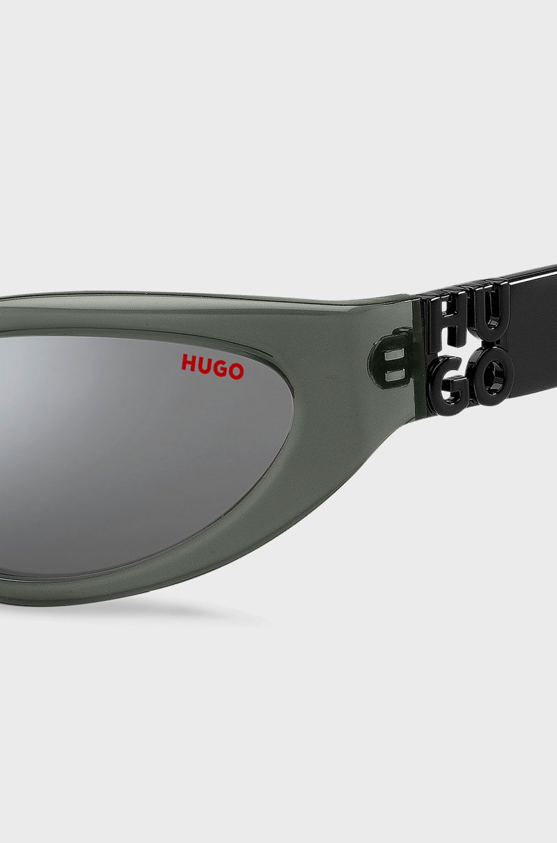 Hugo Boss Gafas De Sol De Acetato Gris Con Monograma En 3D