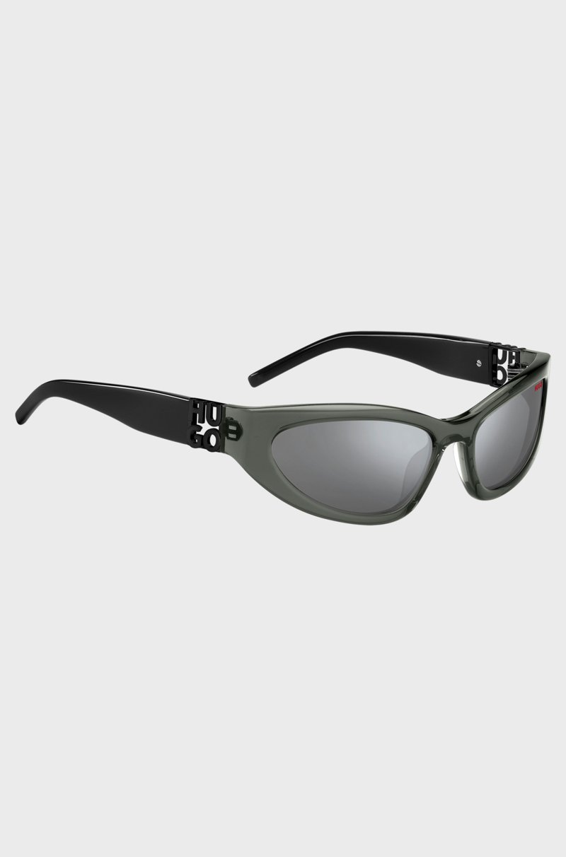 Hugo Boss Gafas De Sol De Acetato Gris Con Monograma En 3D