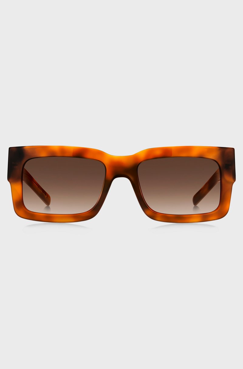 Hugo Boss Gafas De Sol De Acetato Habana Con Monograma Double B