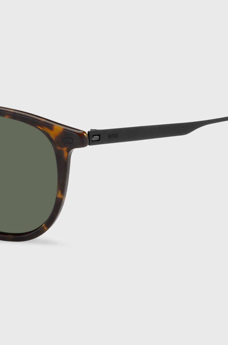 Hugo Boss Gafas De Sol De Acetato Habana Con Patillas De Acero