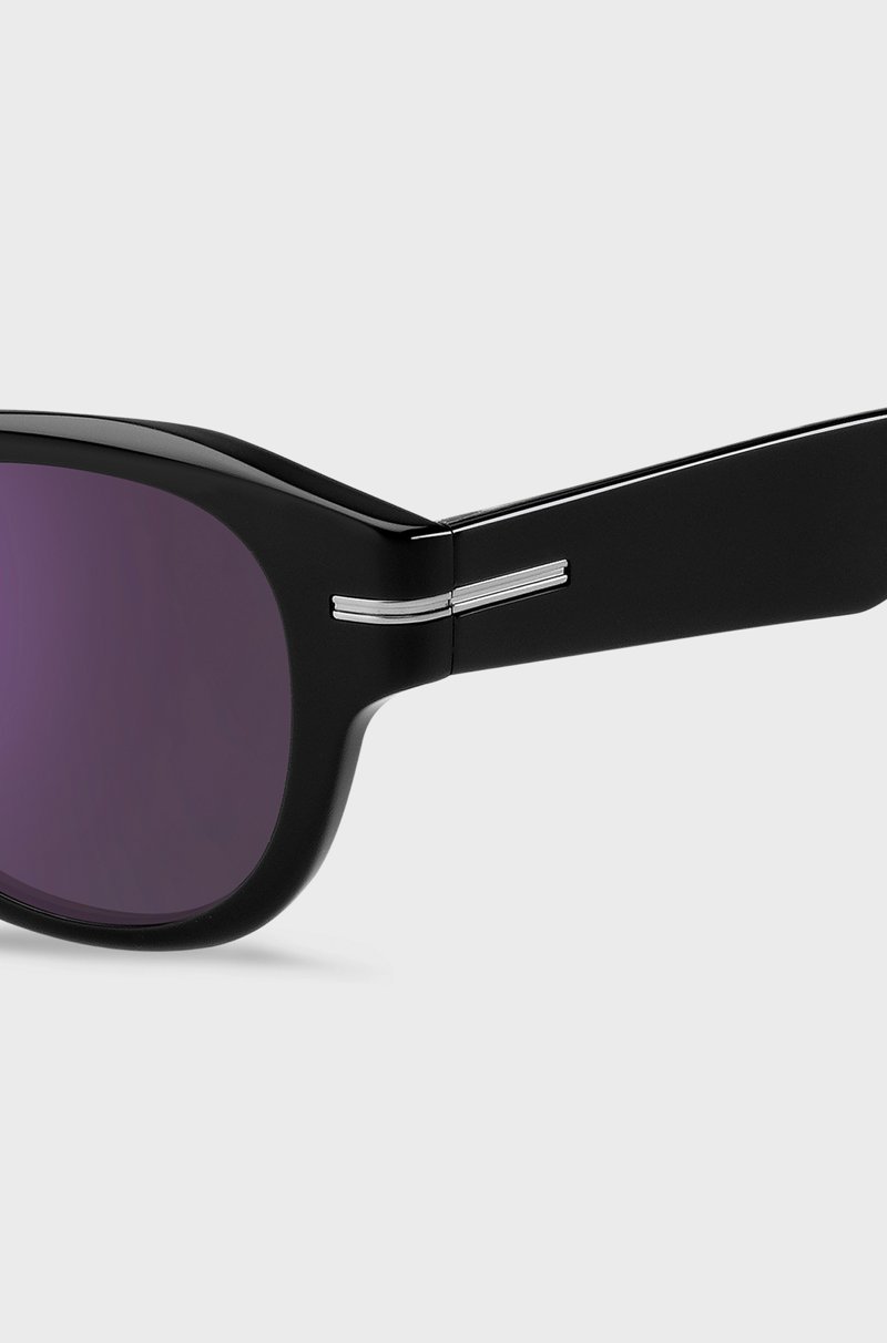 Hugo Boss Gafas De Sol De Acetato Negro Con Lentes Violeta