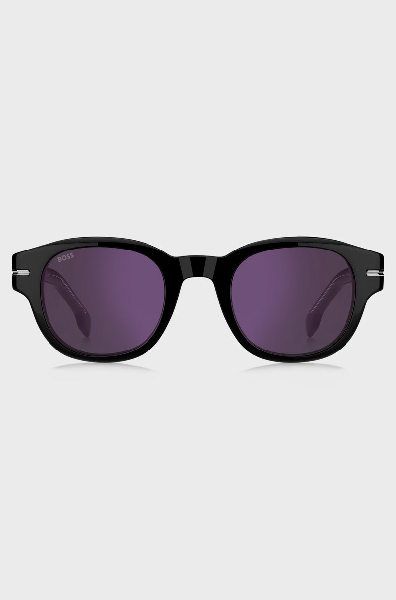 Hugo Boss Gafas De Sol De Acetato Negro Con Lentes Violeta