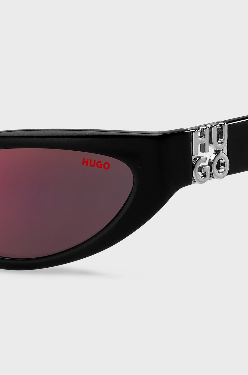 Hugo Boss Gafas De Sol De Acetato Negro Con Monograma En 3D