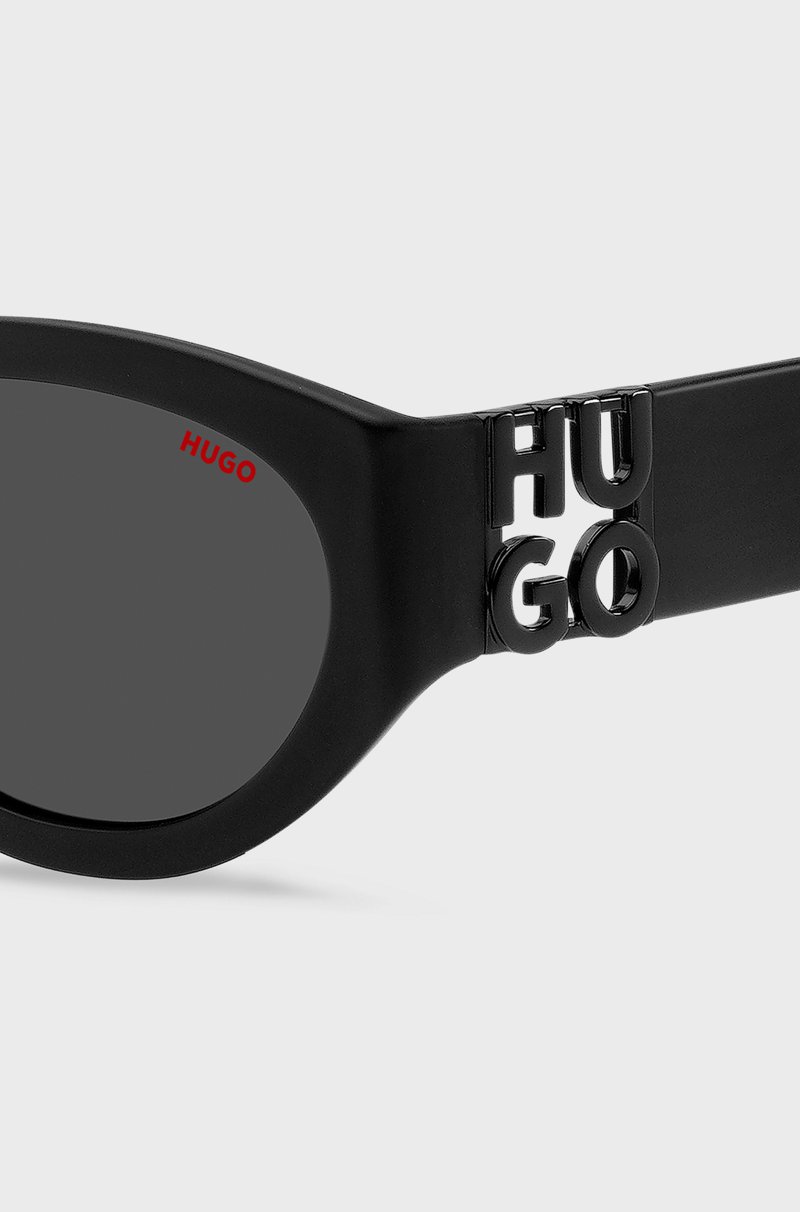 Hugo Boss Gafas De Sol De Acetato Negro Con Monograma En 3D