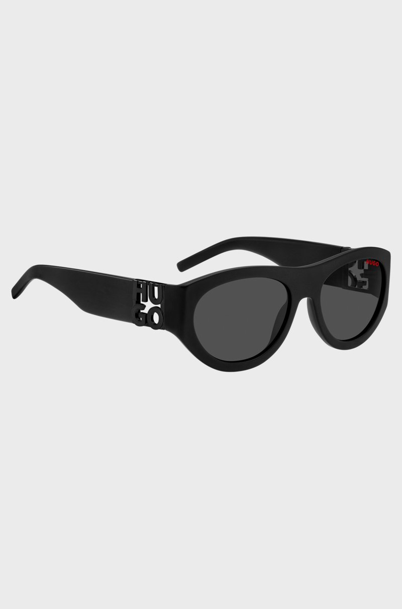 Hugo Boss Gafas De Sol De Acetato Negro Con Monograma En 3D