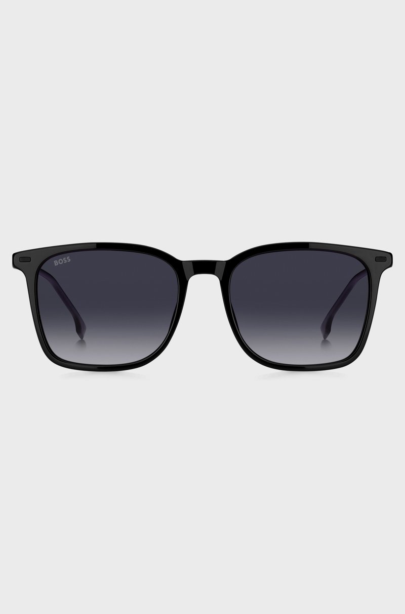 Hugo Boss Gafas De Sol De Acetato Negro Con Patillas De Acero