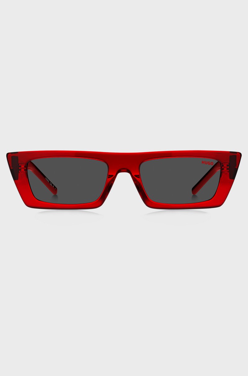 Hugo Boss Gafas De Sol De Acetato Rojo Con Monograma En 3D