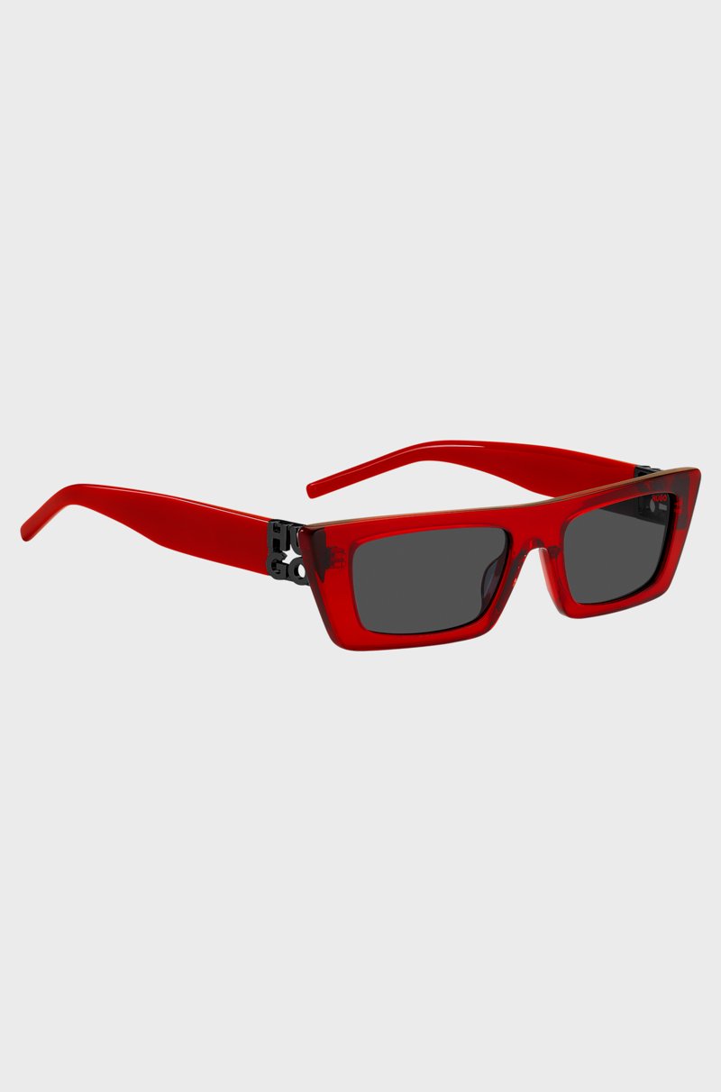 Hugo Boss Gafas De Sol De Acetato Rojo Con Monograma En 3D
