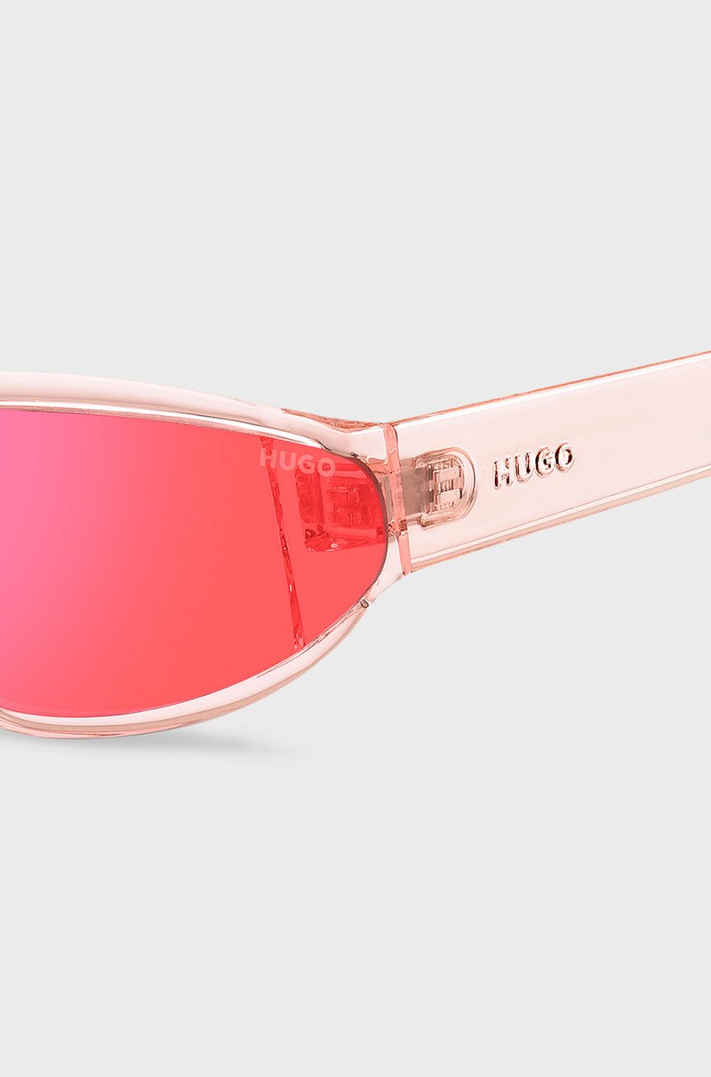 Hugo Boss Gafas De Sol De Acetato Rosa Con Lentes En El Mismo Tono