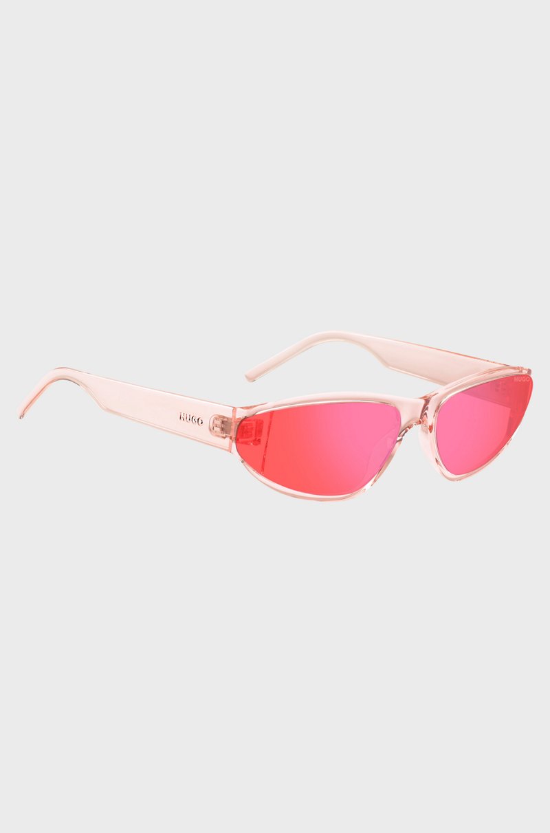 Hugo Boss Gafas De Sol De Acetato Rosa Con Lentes En El Mismo Tono