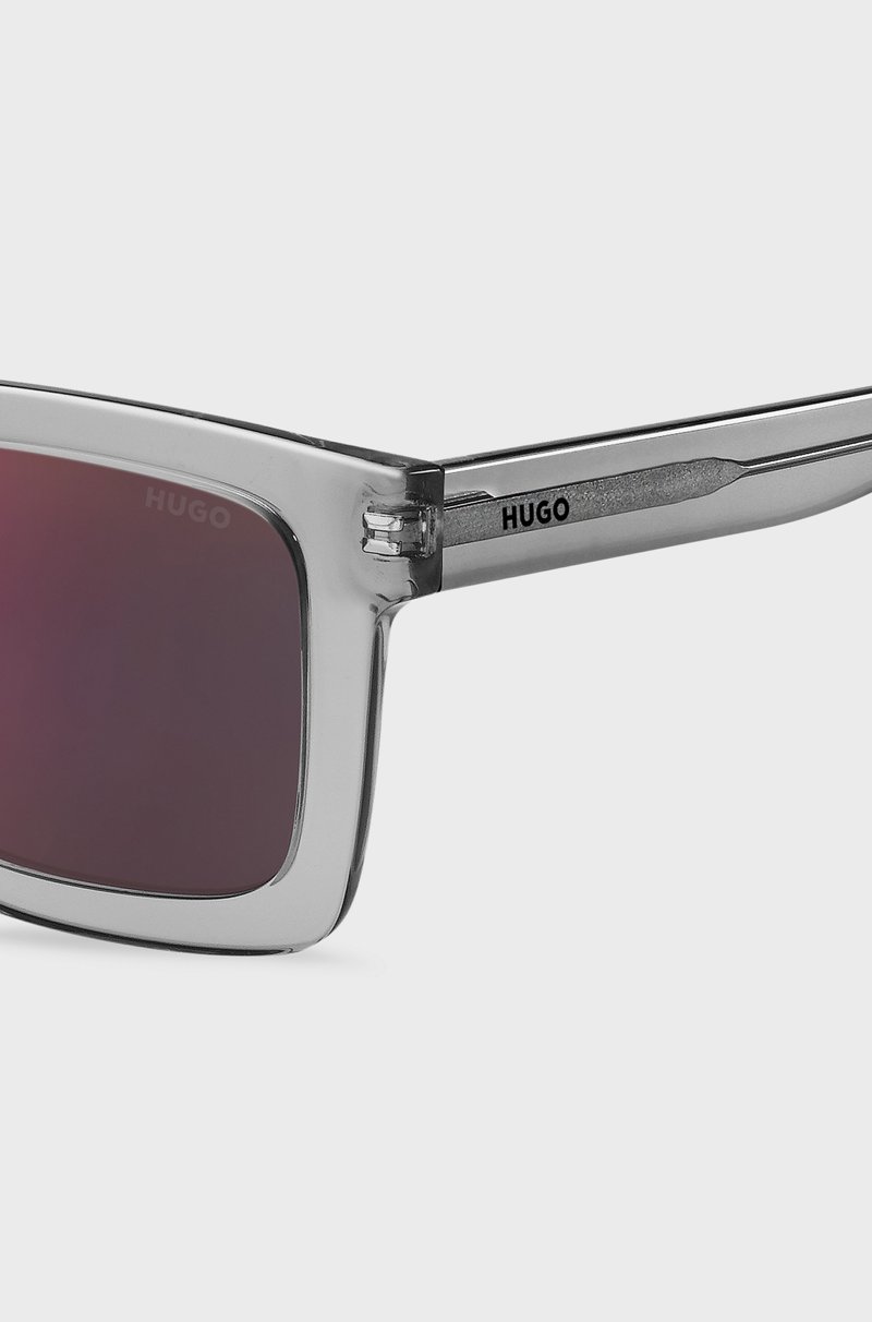 Hugo Boss Gafas De Sol De Acetato Transparente Con Lentes Rojas