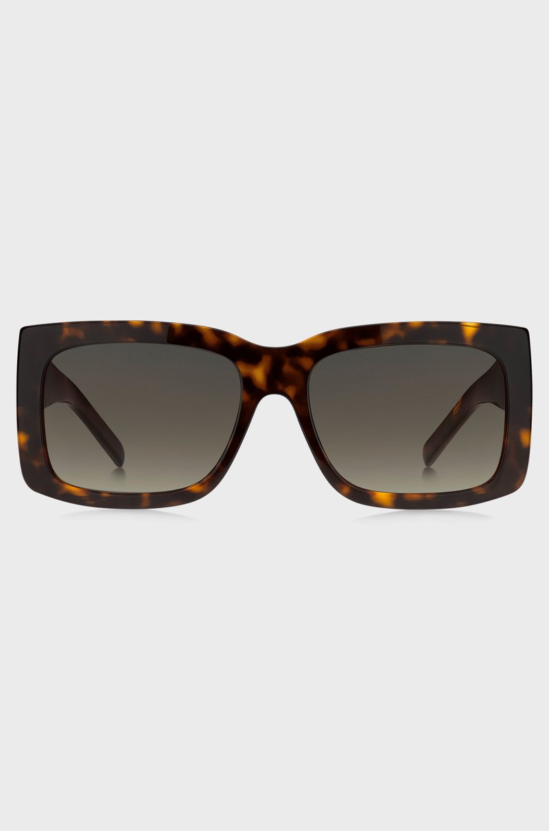 Hugo Boss Gafas de sol de bioacetato habana con herrajes de la marca