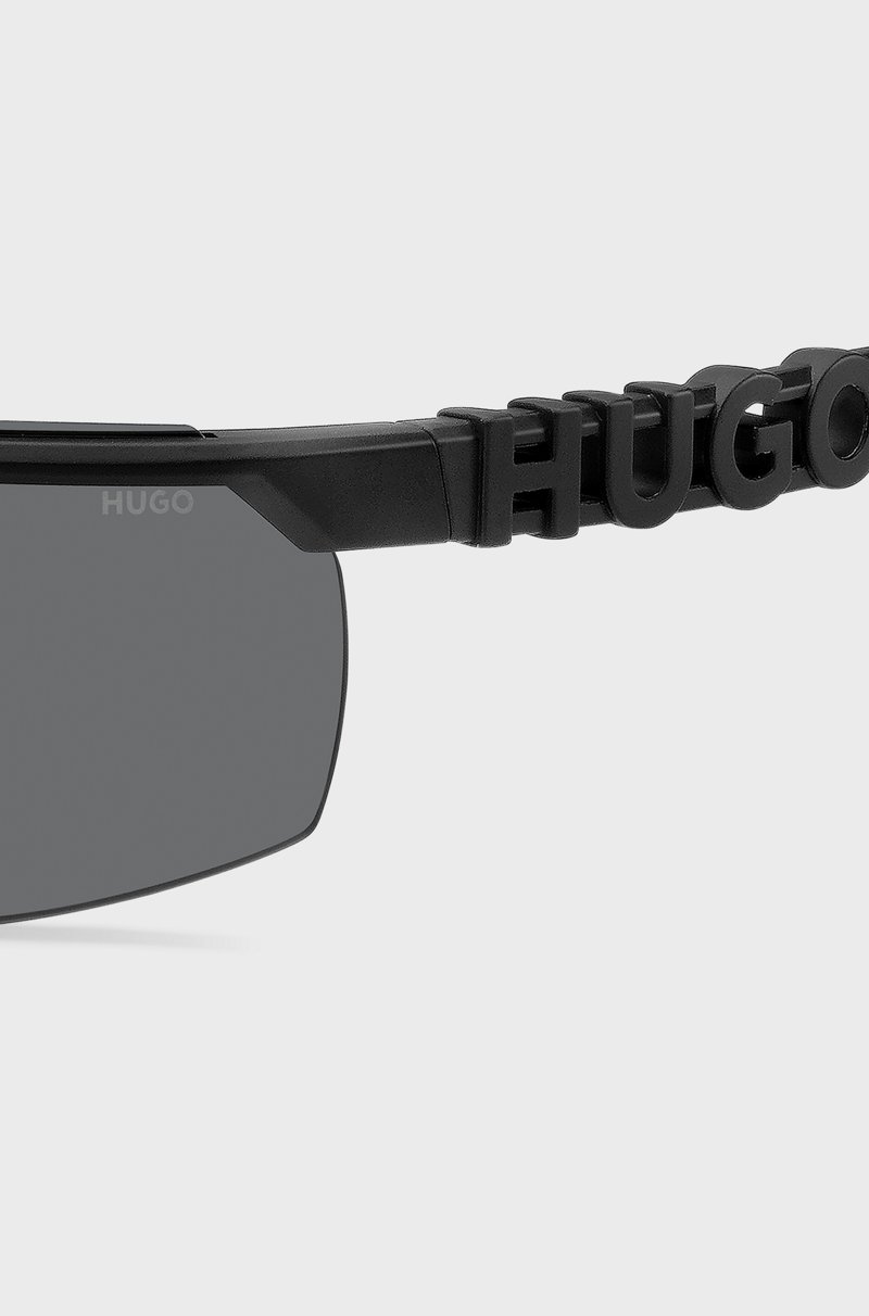 Hugo Boss Gafas De Sol De Estilo Máscara En Negro Con Logo En 3D En Las Patillas