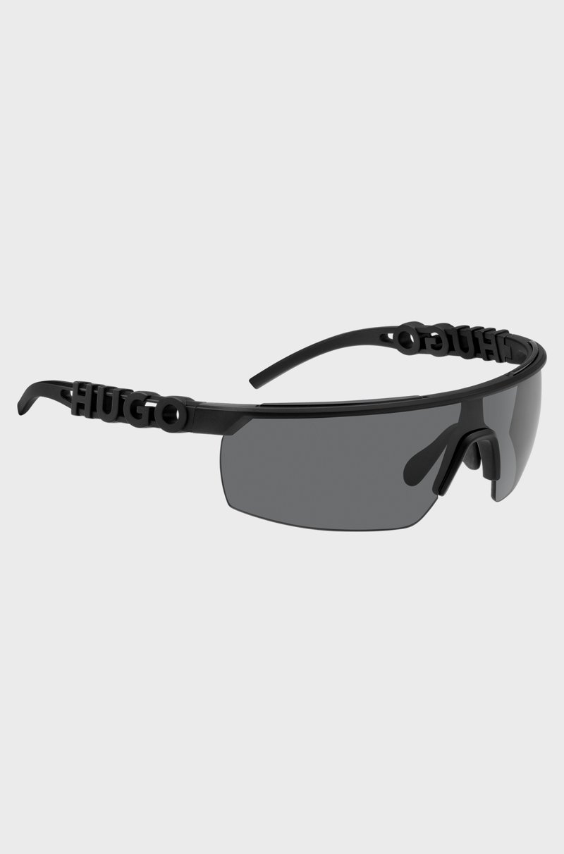 Hugo Boss Gafas De Sol De Estilo Máscara En Negro Con Logo En 3D En Las Patillas