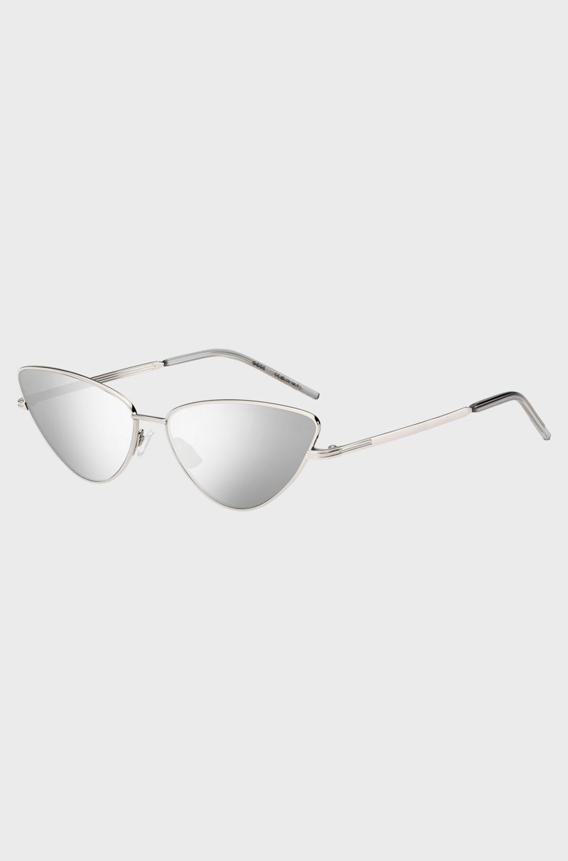 Hugo Boss Gafas de sol de ojo de gato en acero con detalles de la marca