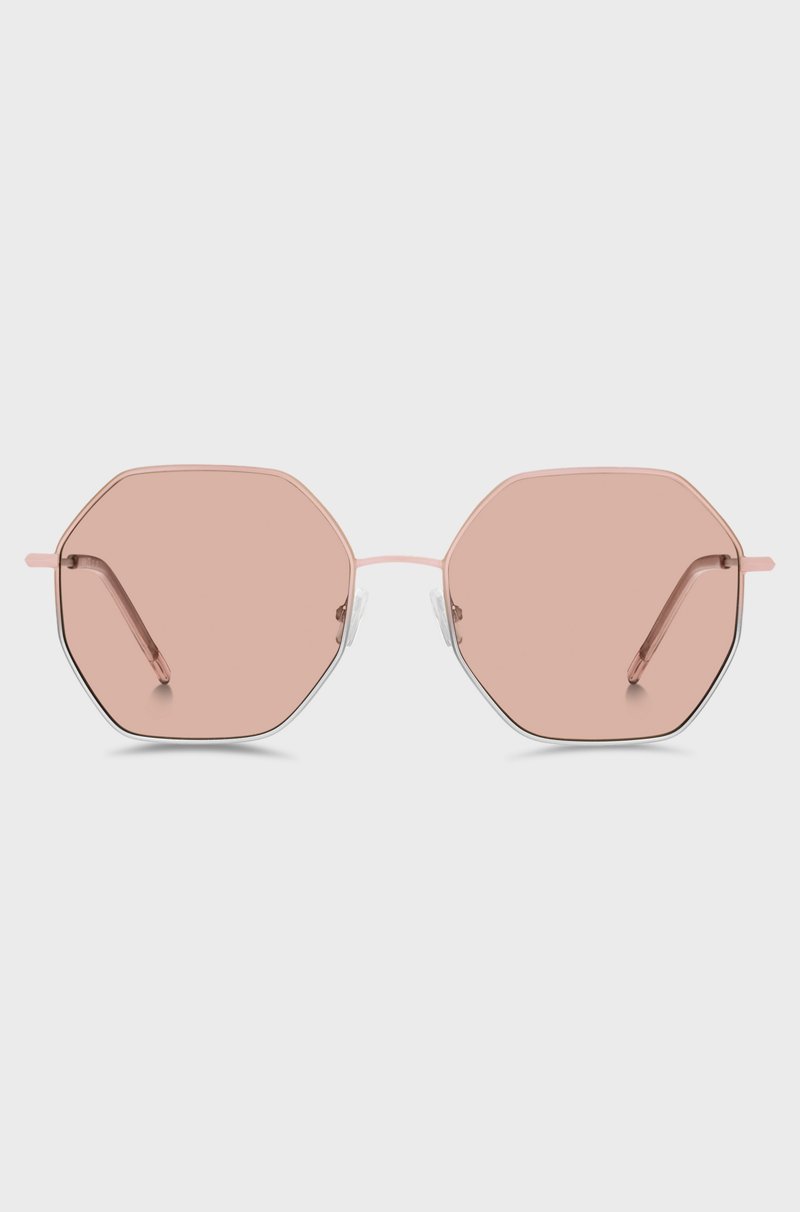 Hugo Boss Gafas De Sol De Patillas Tubulares Con Degradados En Rosa Y Plateado