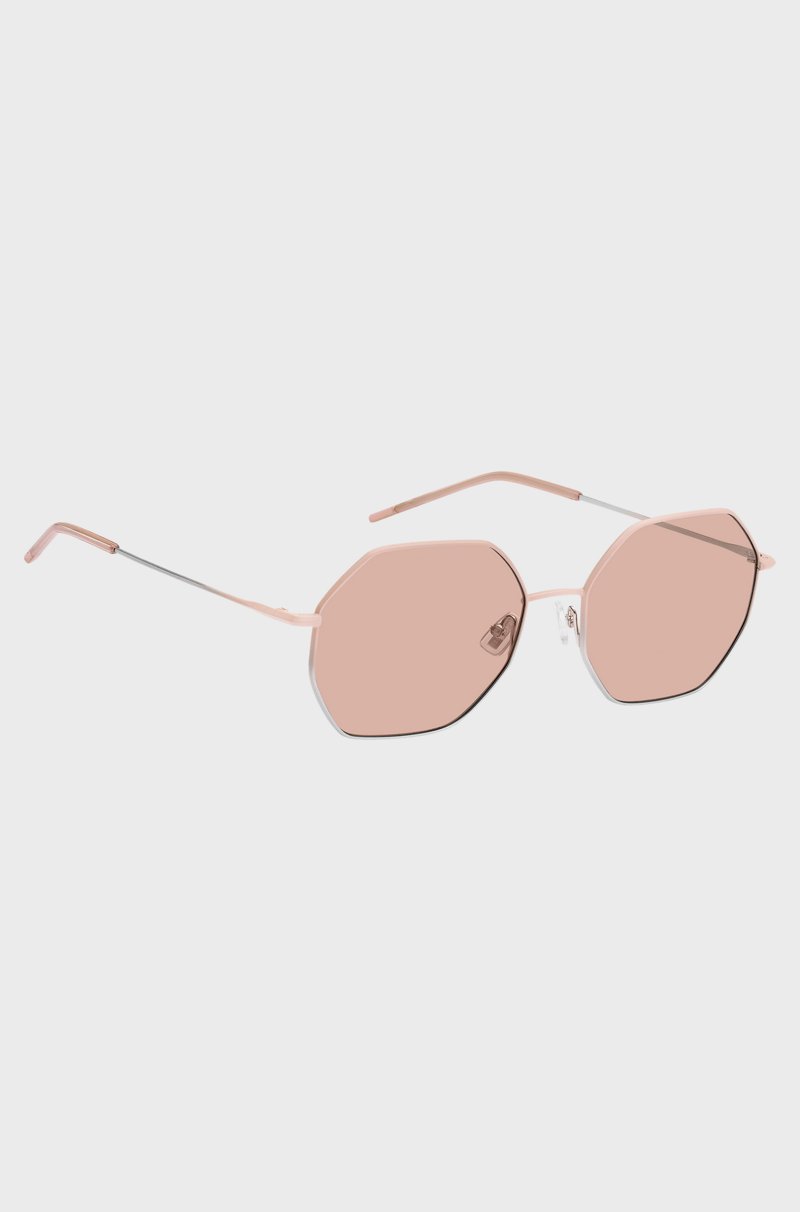 Hugo Boss Gafas De Sol De Patillas Tubulares Con Degradados En Rosa Y Plateado